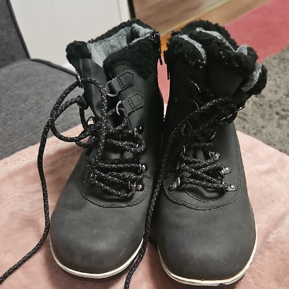 Kids Black Winter Boots